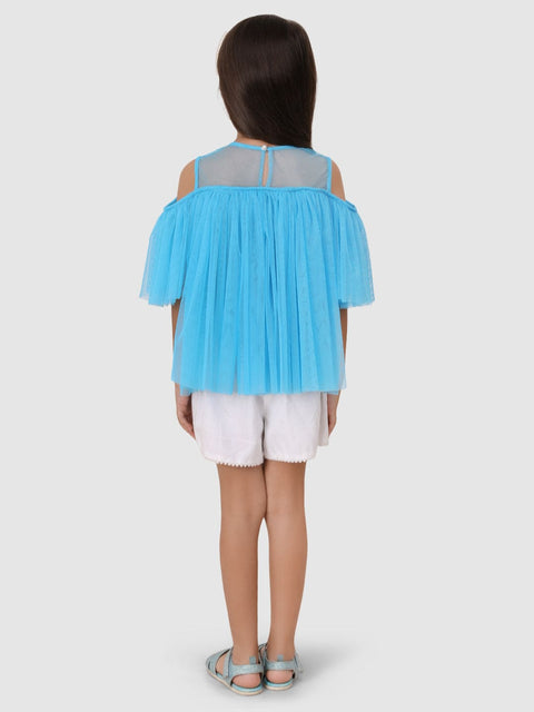 Blue Gather Top