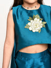 Turquoise Culotte &Asymmetric Top Set