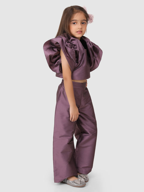Lavender Flower Sleeve Top & Pant