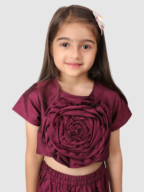 Wine Flower Top & Palazzo