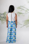 Pre-Order: Blue Fringe Top with Floral Printed Pant