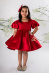 Pre-Order: Red Pearl Embroidered Dress