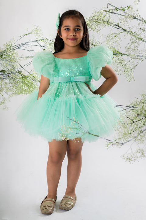 Pre-Order: Sea Green Sequins Dress
