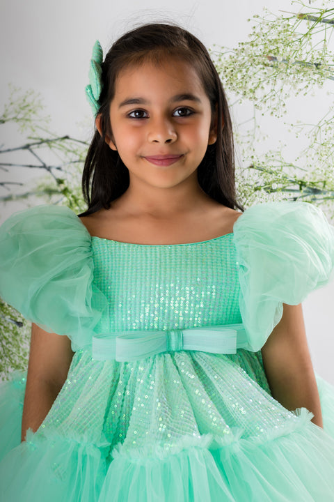 Pre-Order: Sea Green Sequins Dress