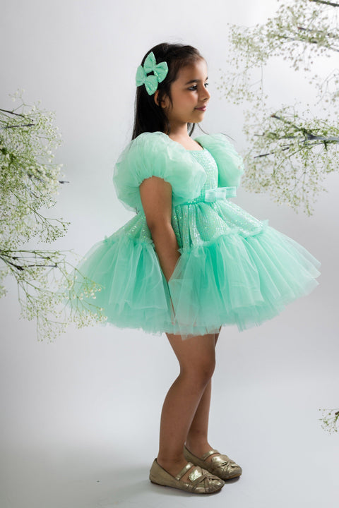 Pre-Order: Sea Green Sequins Dress