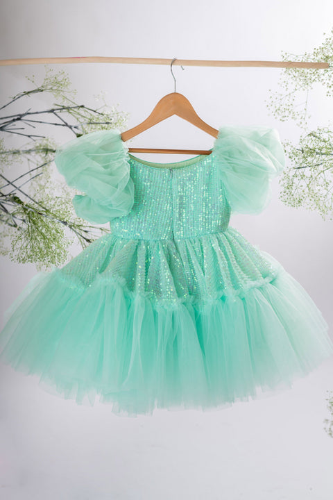 Pre-Order: Sea Green Sequins Dress