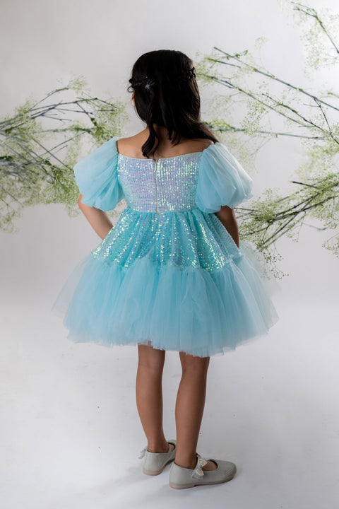 Pre-Order: Powder Blue Sequins Dress