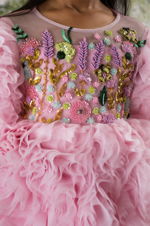 Pre-Order: Embroidered Ruffle Dress