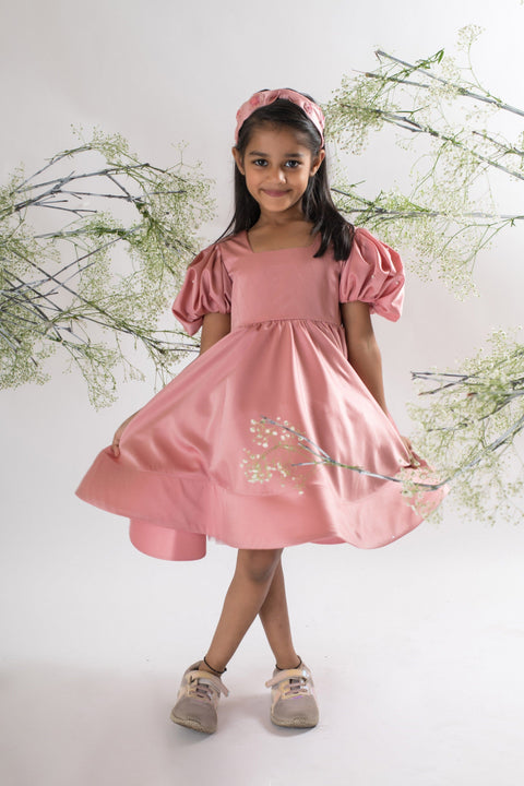 Pre-Order: Blush Pink Pearl Embroidered Dress