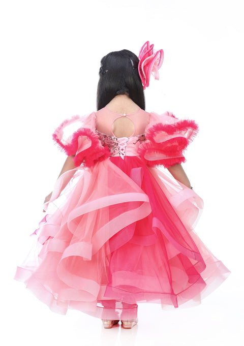 Pre-Order: Hot Pink shaded Embellished Gown