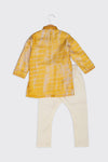 Pre-Order: Yellow Tie and Dye Gota Kurta Churidar