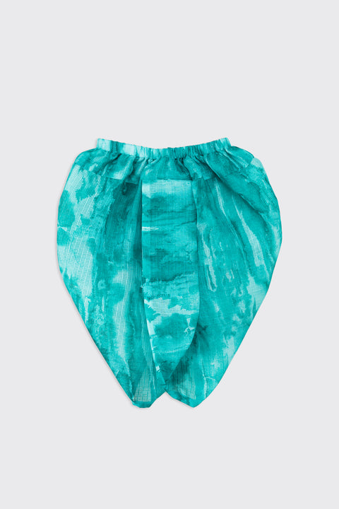 Pre-Order: Red Cotton Silk Angarkha with Hand Embroidered Fist Motifs paired with Chanderi Tie and Dye Print Dhoti