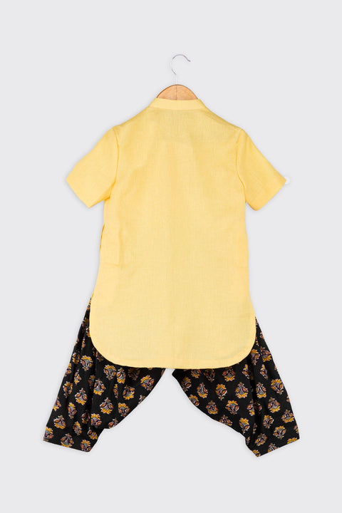 Pre-Order: Yellow Penguin Kurta with Printed Patiala