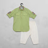 Pre-Order: Goggles Green Pathani with Salwar
