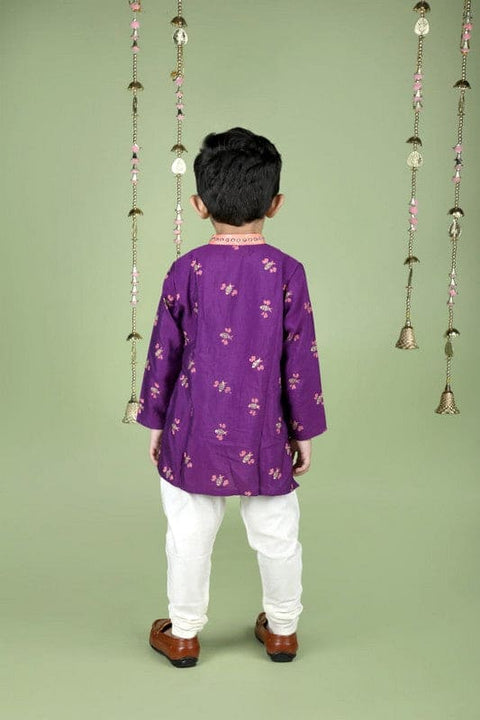 Pre-Order: Honey Bee Printed Purple Kurta Set