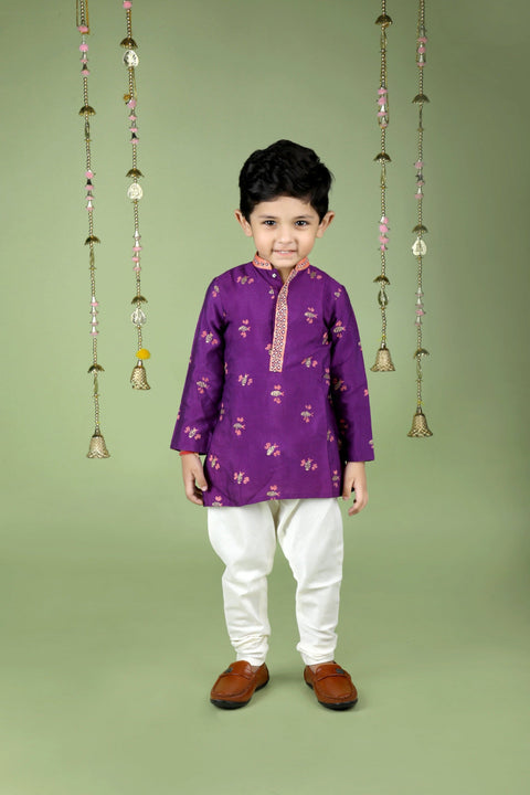 Pre-Order: Honey Bee Printed Purple Kurta Set