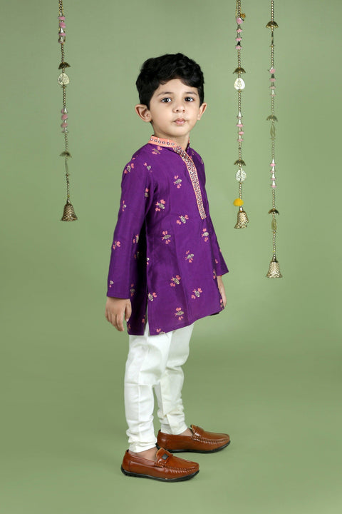 Pre-Order: Honey Bee Printed Purple Kurta Set
