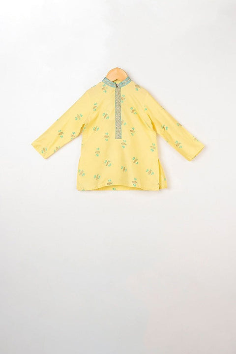 Pre-Order: Honey Bee Printed Yellow Kurta Set