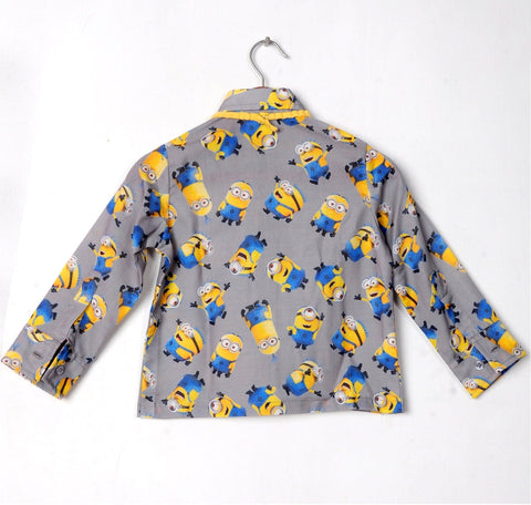 Pre-Order: Minion Printed Shirt with Bow Tie