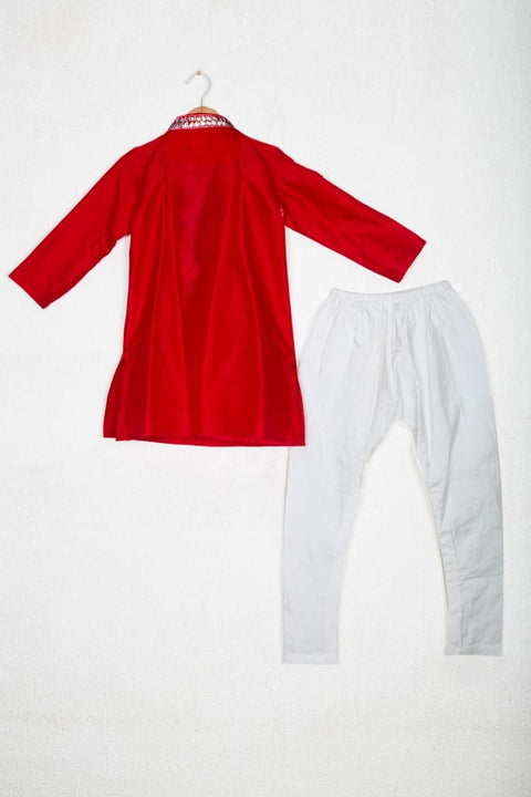 Pre-Order: Gota Embroidered Kurta with Churidar