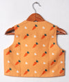 Pre-Order: Orange Carrot Printed Waistcoat