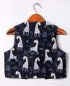 Pre-Order: Black Giraffe Printed Waistcoat