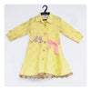 Pre-Order: Yellow Foil Print Dress with Bird Embroidery Belt