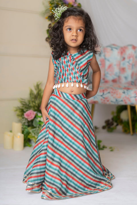 Pre-Order: Leheriya Printed Ghagra Set