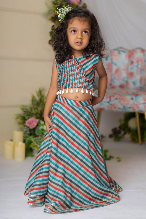 Pre-Order: Leheriya Printed Ghagra Set