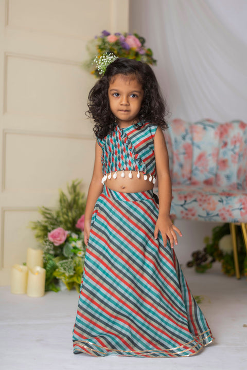 Pre-Order: Leheriya Printed Ghagra Set