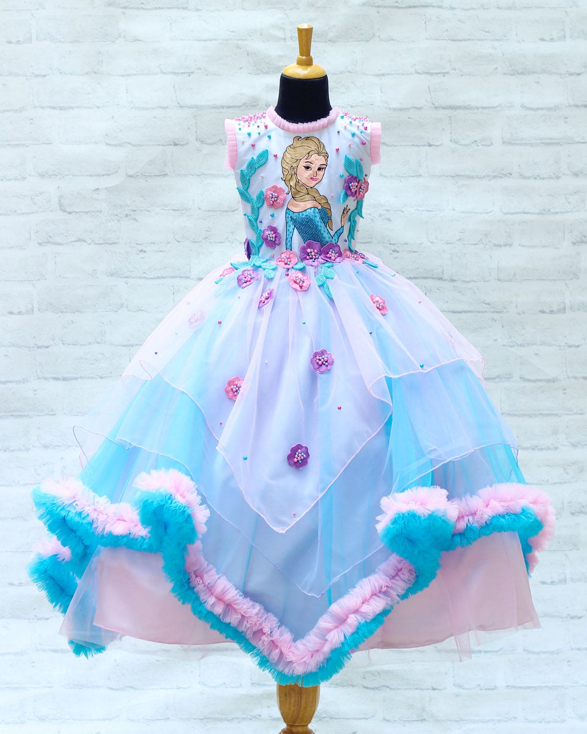 Pre-Order: Frozen Elsa With Cloudy Cute Gown– Peonyy Kids