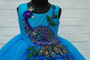 Pre-Order:Hand crafted bead and stone peacock with long feather theme gown