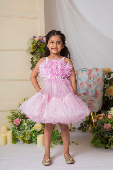 Pre-Order: Lilac Feather Dress