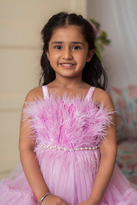 Pre-Order: Lilac Feather Dress