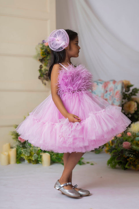 Pre-Order: Lilac Feather Dress