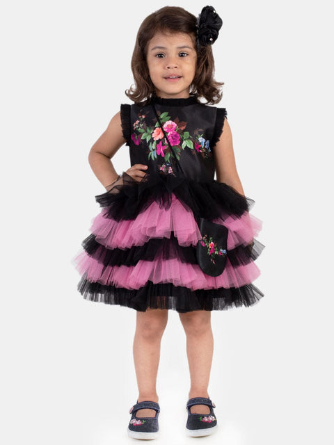 Pre-Order: Floral Black Pink Dress