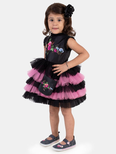 Pre-Order: Floral Black Pink Dress