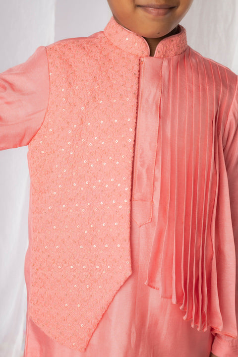 Pre-Order: Peach Chinkankari Kurta Set