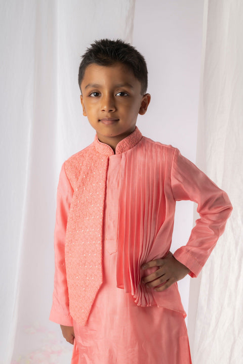 Pre-Order: Peach Chinkankari Kurta Set