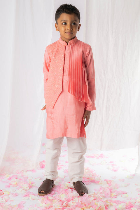Pre-Order: Peach Chinkankari Kurta Set