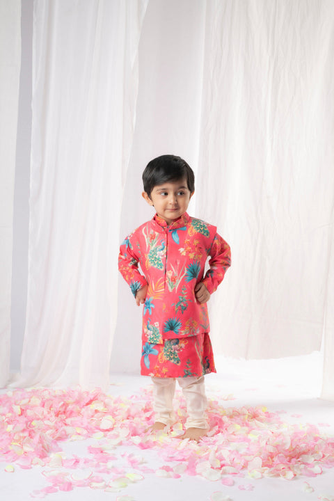 Pre-Order: Peacock Kurta Set for Boys