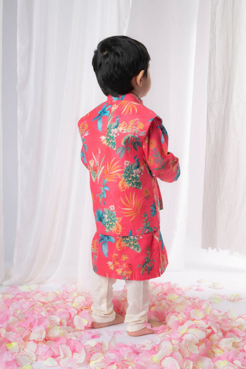 Pre-Order: Peacock Kurta Set for Boys