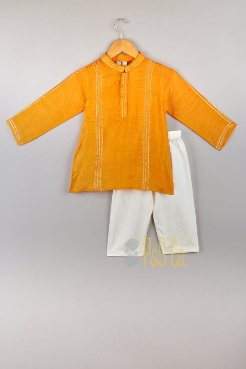 Pre-Order: Gota Detailing Kurta Pajama Set