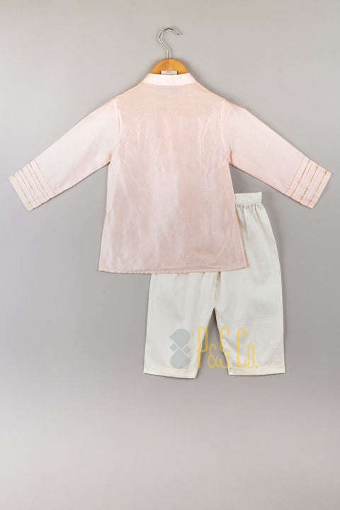 Pre-Order:  Pink Pintuck Kurta Pajama Set