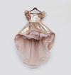 Pre-Order: Peach Sequins High Low Dress