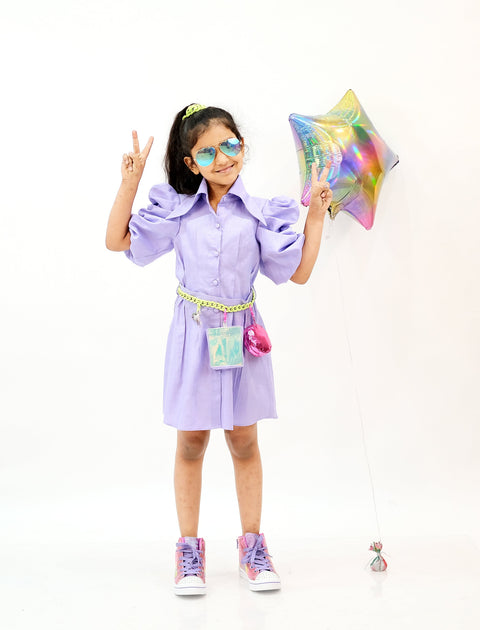 Pre-Order: Lavender Coin Purses Short Dress