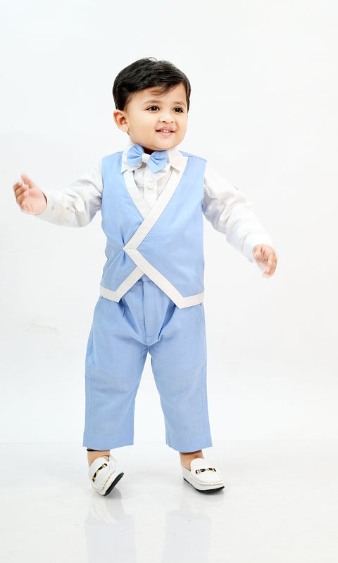 Pre-Order-Powder Blue Waistcoat with Pants
