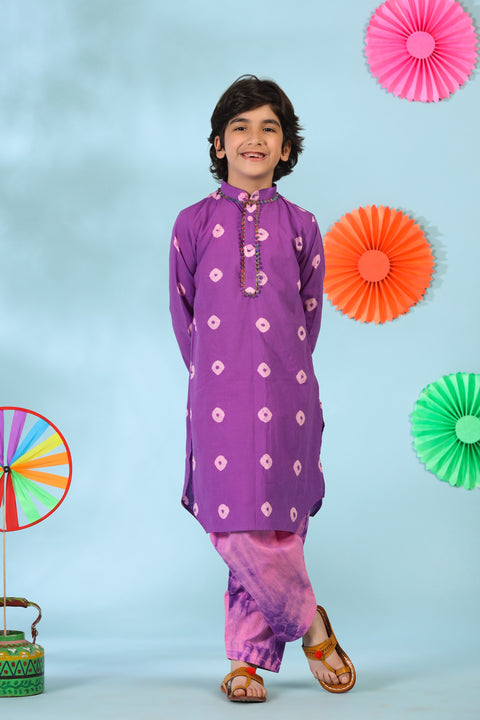 Purple Kurta with Salwar