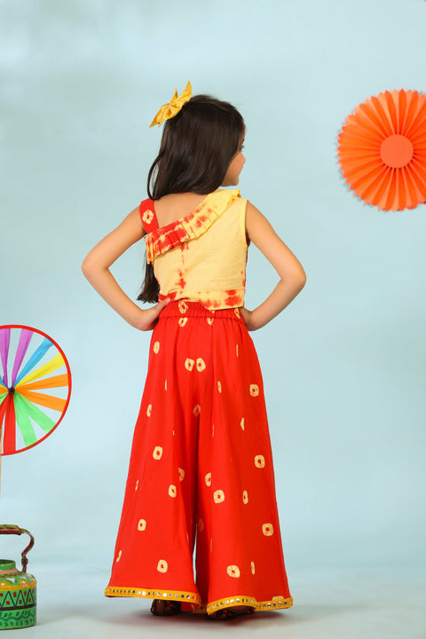 Yellow Red Palazzo Set
