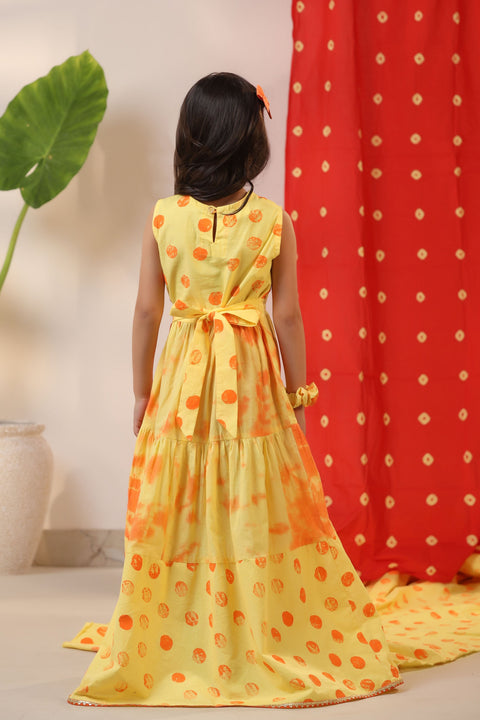 Pre-Order: Orange/Yellow Frock Dress